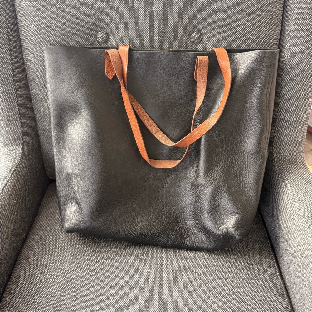 Madewell Black and Brown Tote Bag